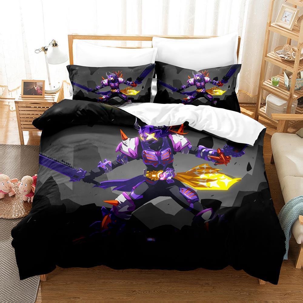 Kamen Rider Geats Bettwäsche-Set, Einzelbett, Doppelbett, Queensize-Bett, Kingsize-Bett, Schlafzimmer für Erwachsene und Kinder, Bettbezug-Set, 3D-Anime-Bettlaken-Set