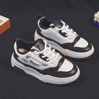 Spring and Autumn New Color Matching White Shoes Thick-Soled Women's Shoes Breathable Sneakers Casual Shoes Women's Wild Shoes