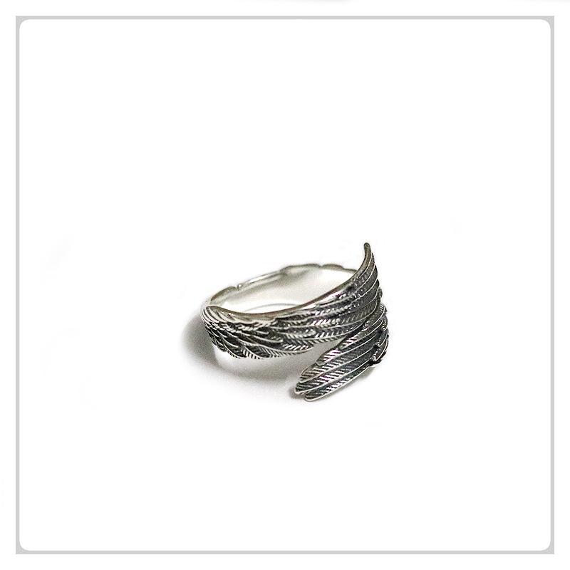 Retro Angel Wings Creative Ring For Men Women Punk Gothic Open Ring Handmade Designer  Unisex Accessories Gift For Lovers
