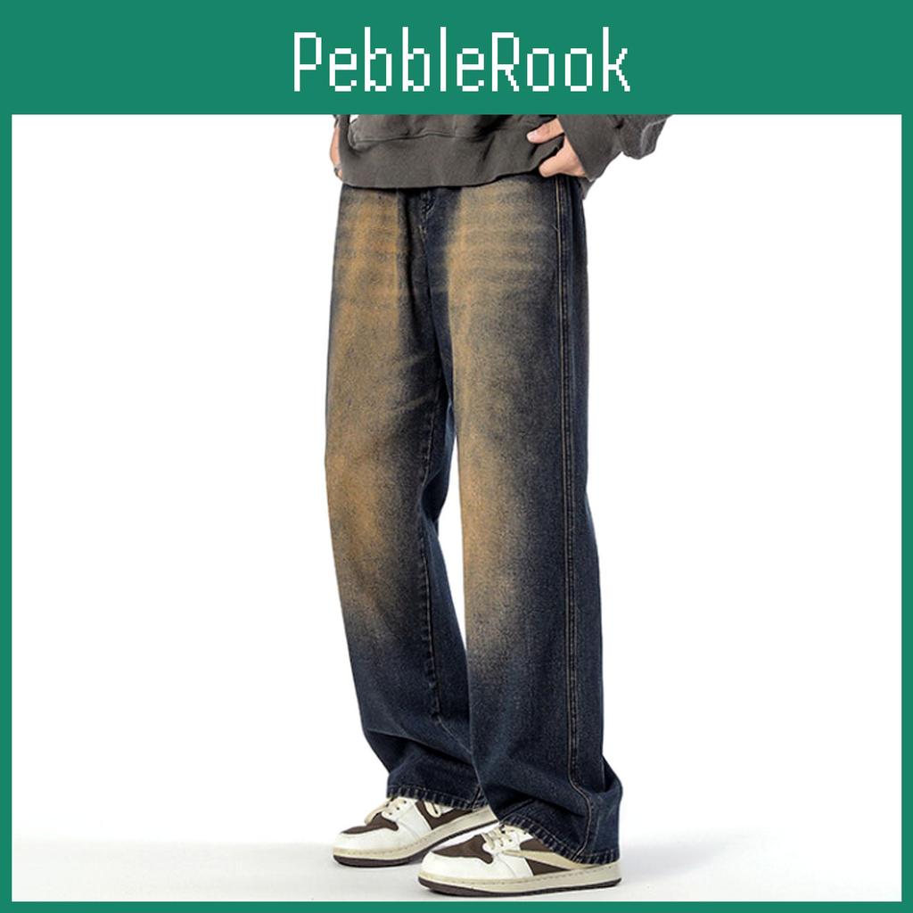 Wash Vintage Mens Oversized Y2k Black Baggy Jeans Denim Wide Leg Pants Trousers Streetwear For Men Hip Hop Sweatpants