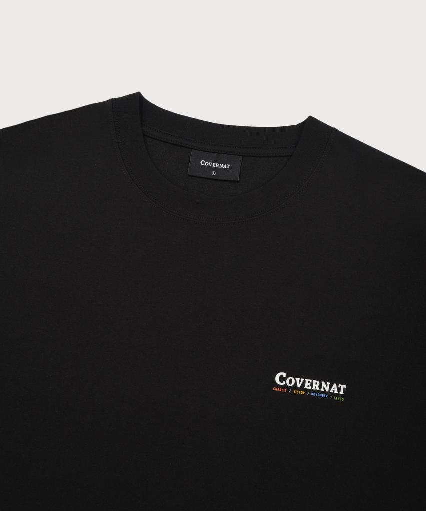 COVERNAT Cool Cotton Flag Graphic T-Shirt Black