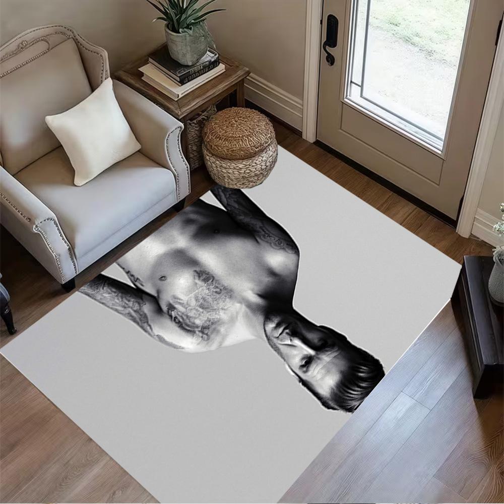 David Beckham's Torso Bereich Teppich Design für Wohnzimmer Outdoor Spielzimmer Eingangsbereich Rutschfester Teppich Büros Dekorieren Perfektes Geschenk für Freunde & Familie