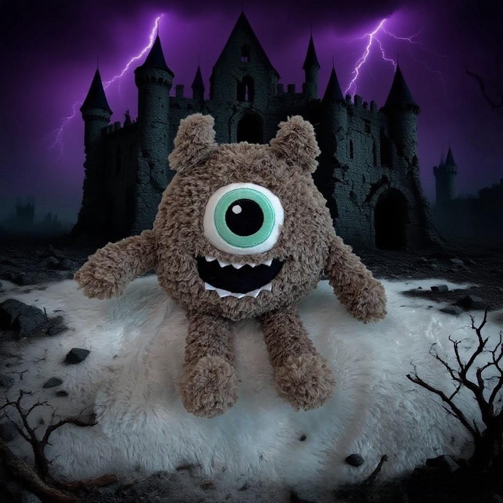 Halloween Big Eyed Monster Plush Toy With Soft Fur For Kids And Collectors