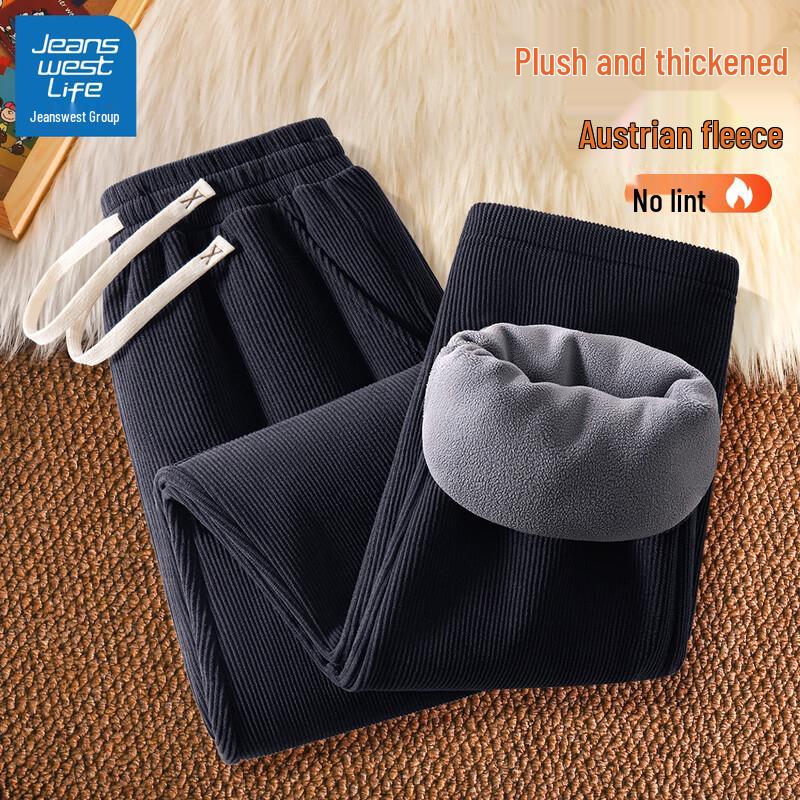 

JEANSWEST LIFE Men s Fleece-Lined Corduroy Straight-Leg Pants XL (180)