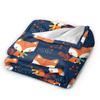 Süße Fuchs Flanelldecke Kinder Erwachsene Warm Weich Bettwäsche Decken Winter Wohnzimmer Tagesdecke Sofa Bettbezug