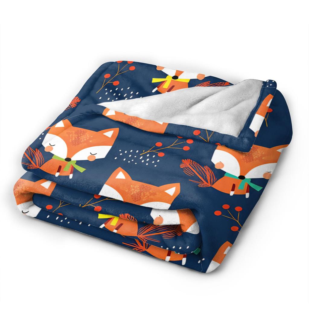 Süße Fuchs Flanelldecke Kinder Erwachsene Warm Weich Bettwäsche Decken Winter Wohnzimmer Tagesdecke Sofa Bettbezug