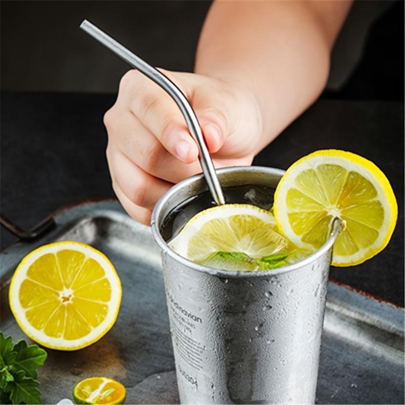 2pcs Stainless Stainless Steel Straw with Cleaning Brush  Replacement Reusable Metal Straws Compatible for 30/40oz Stanley Cup
