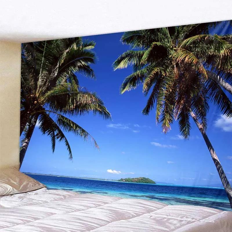 Böhmische Wandteppich Nordischer Tropischer Strand Wandteppich Mandala Wandbehang Hippie Schlafzimmer Dekor Psychedelischer Wandteppich