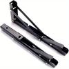 2pcs Heavy Duty Iron Foldable Tripod Stands Double Hinge Design, Wall Mount & Desktop Storage, Durable Industrial Style with Pre-Drilled Holes