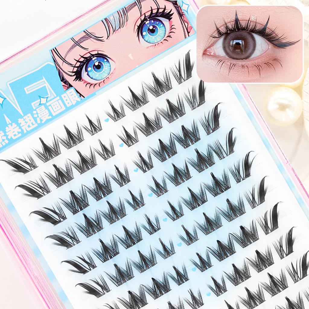 10-14mm Manga Style Eyelashes C Curl Individual Lashes for Shopping Dating Daily Use