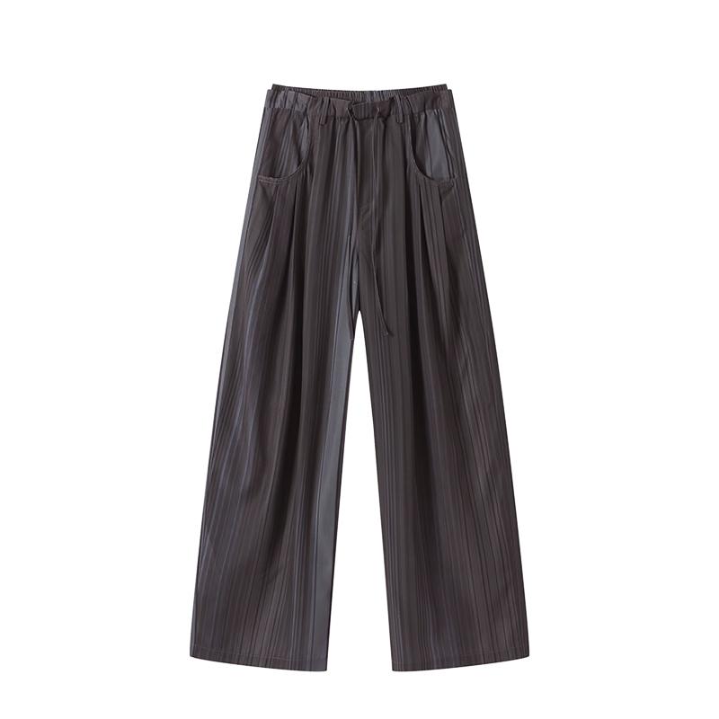 GREEN BELT Women s Loose Striped Wide-Leg Casual Pants S