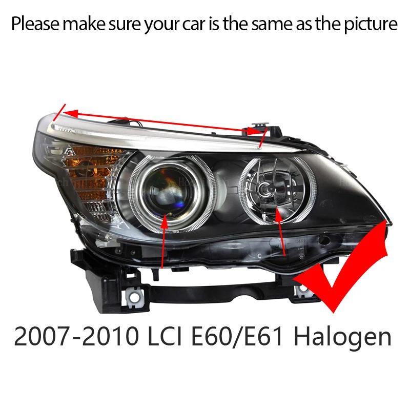 100W Angel Eye Tagfahrlicht (Tagfahrlicht) für BMW 5er Reihe E60 E61 LCI Halogen-Scheinwerfer 2007-2010 - Weiß oder Gelb