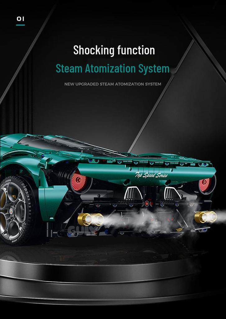 Gu Li 10621 Alfa Romeo 1:8 Challenging Sports Car Building Blocks Model