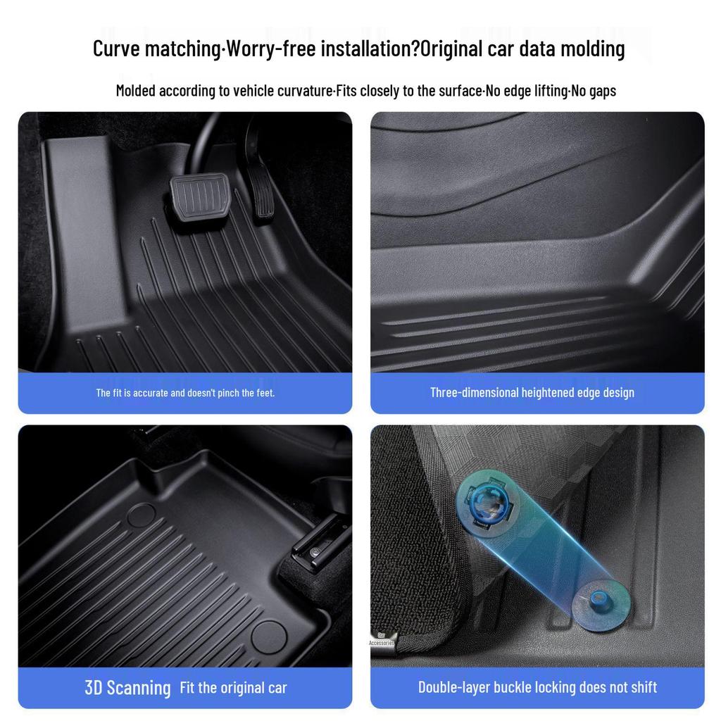 Compatible Floor Mats for Tesla Model 3 (2025) - Full Coverage Trunk Accessories