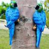 Botanical Resin Parrot Wall Hanging With Garden Style For Nature Decor