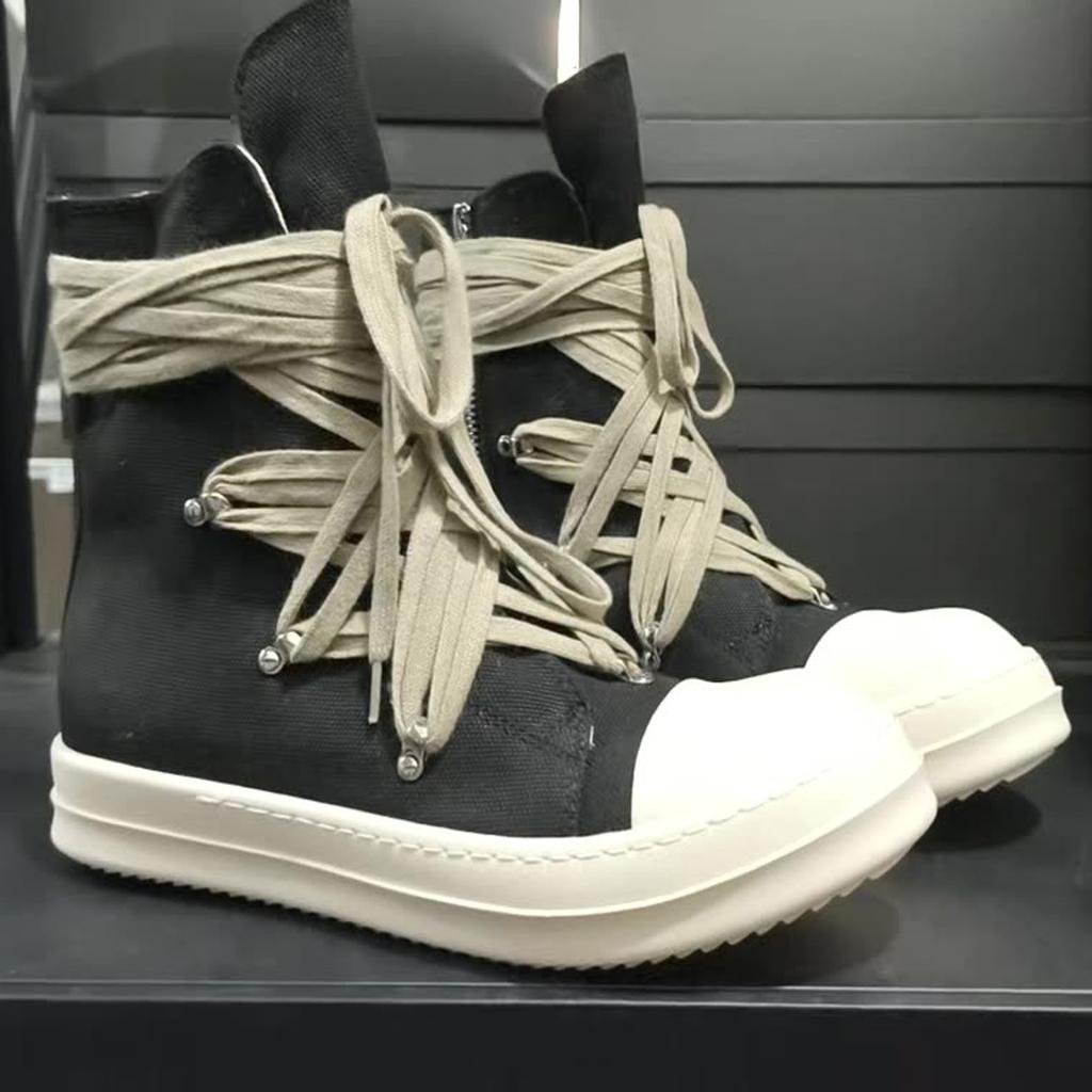Herren High Top Schuhe Lässige Canvas Plateau Luxus Sneaker Schnürer Damen Sneaker Reißverschluss High Street Designer Herbststiefel