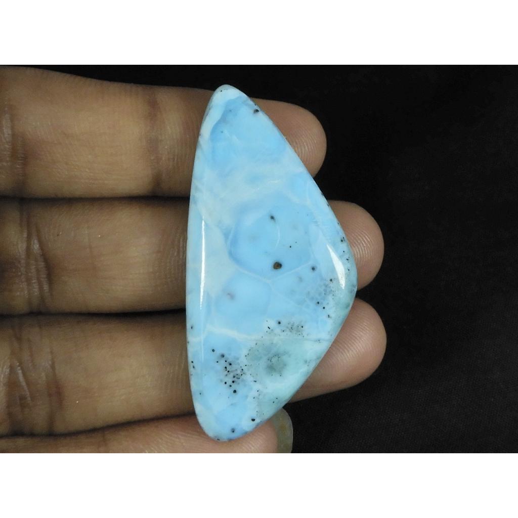22X45X05MM Natural Blue Larimar Fancy Shape Cabochon Loose Gemstone 51Cts. LR-72