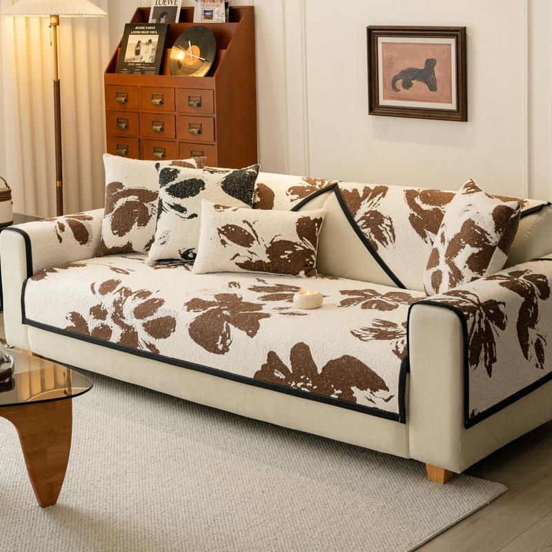 Autumn And Winter Sofa Cushion Light Luxury High-End Sofa Cushion New Non-Slip Sofa Cover Thickened Plush Cover