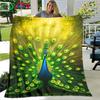 3D Hot Fashion Peacock Feather Flannel Adult and Children Blanket Sofa Bed Decoration Blanket Portable Blanket Bath Towel Gift