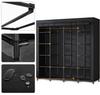 Large Textile Wardrobe Massido Ms-804 Black