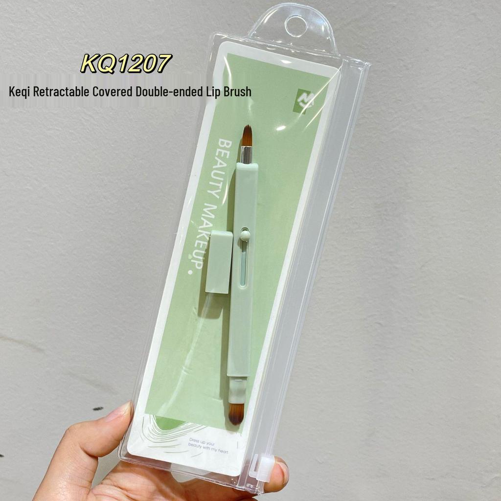 Keqi~Retractable Portable Makeup Brush Set: Highlight, Loose Powder, Eyebrow, Eyeshadow, Eyelash, Lip, and Blush Brushes.