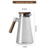 High-Temperature Resistant Tea Cup Set: Thickened Borosilicate Glass with Wooden Pistol Grip Handle