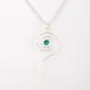 Boho Spiral Chrome Diopside Gemstone Pendant 925 Sterling Silver Handmade Gift PP-42-1