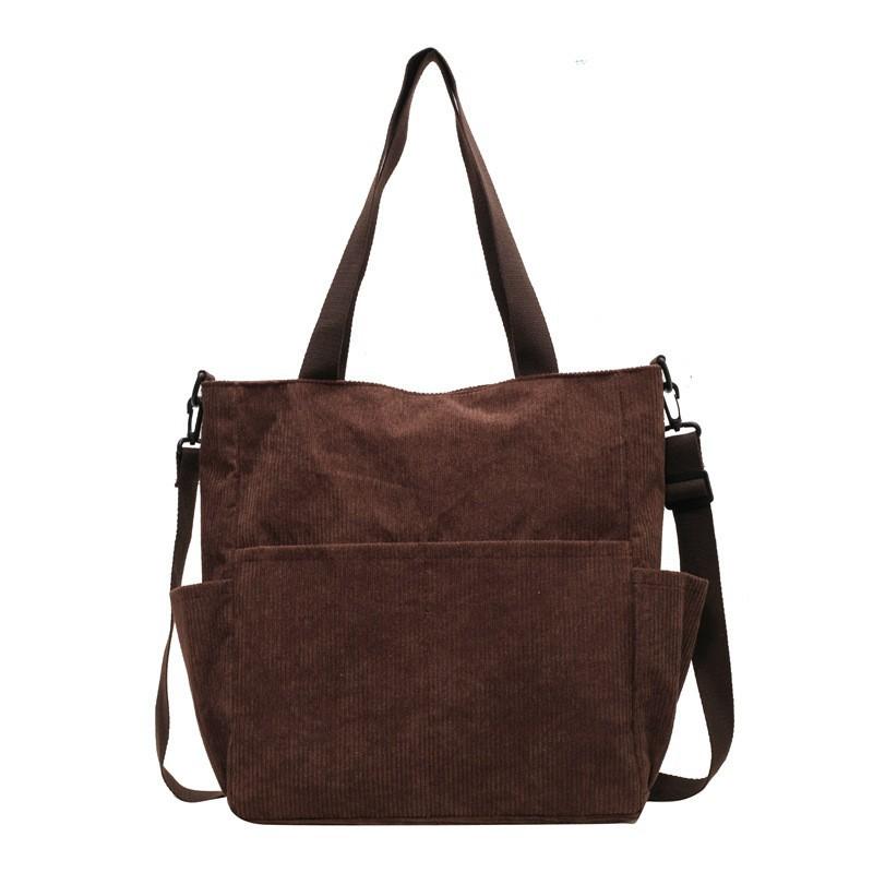 Corduroy Bag Women With Large Capacity 2026 New All-matching Single-shoulder Diagonal High-end Commuting Tote