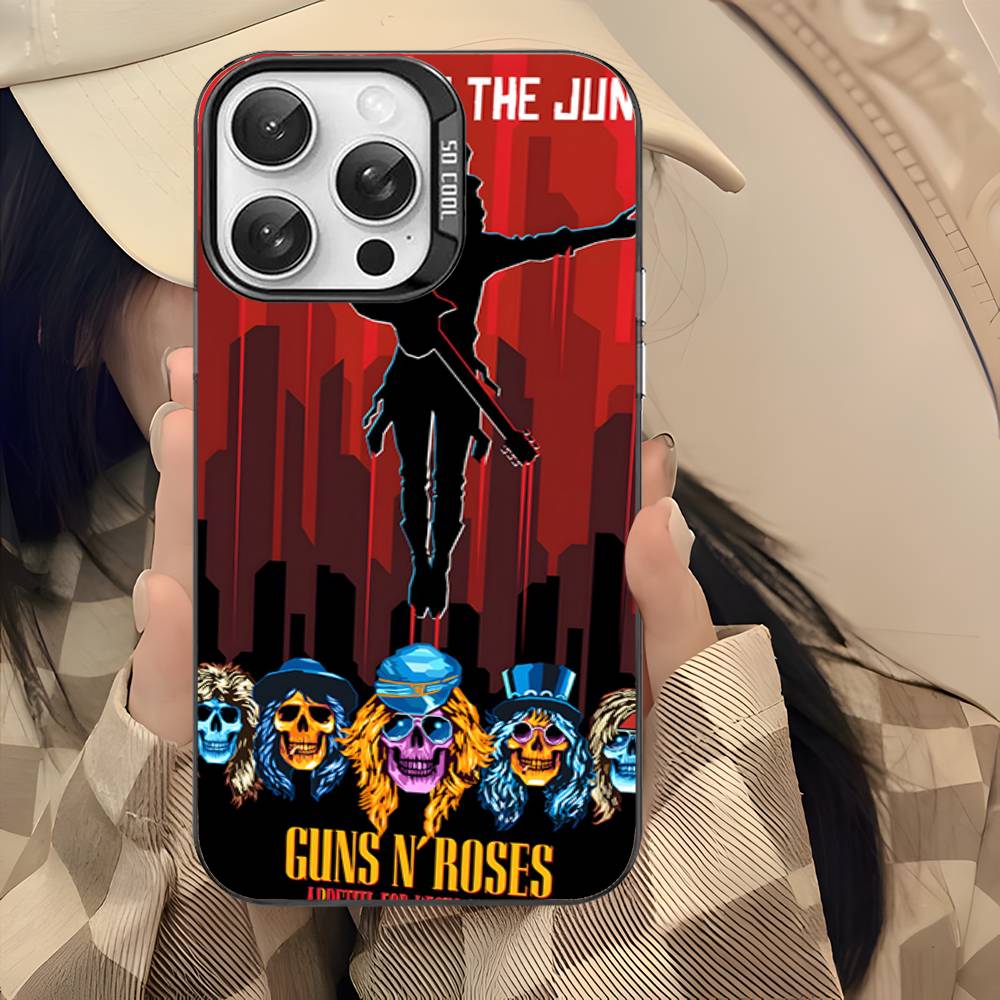 GUNS N ROSES For iPhone 17 16 15 14 13 12 11 Pro Max Plus Matte Color Back Phone Cover