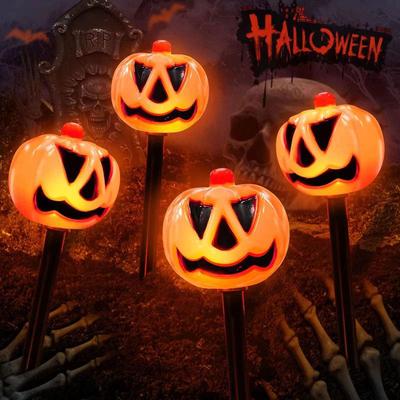 Halloween Solar Pumpkin and Ghost Outdoor Waterproof Garden Lights