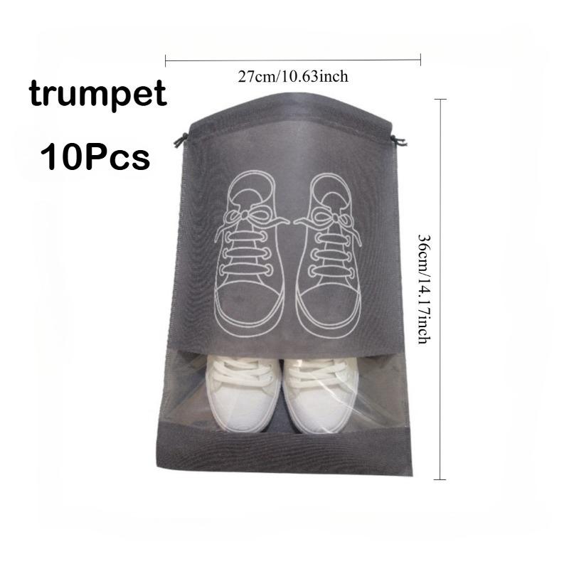 10Pcs/15Pcs/20Pcs Thick Non-woven Dustproof Shoe Bag,moistureproof Dirt Proof Drawstring Bag, Household Travel Shoe Storage Bag
