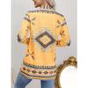 Western Ethnic Print Open Front Cardigan, Casual Long Sleeve Loose Cardigan, Women'S Clothing