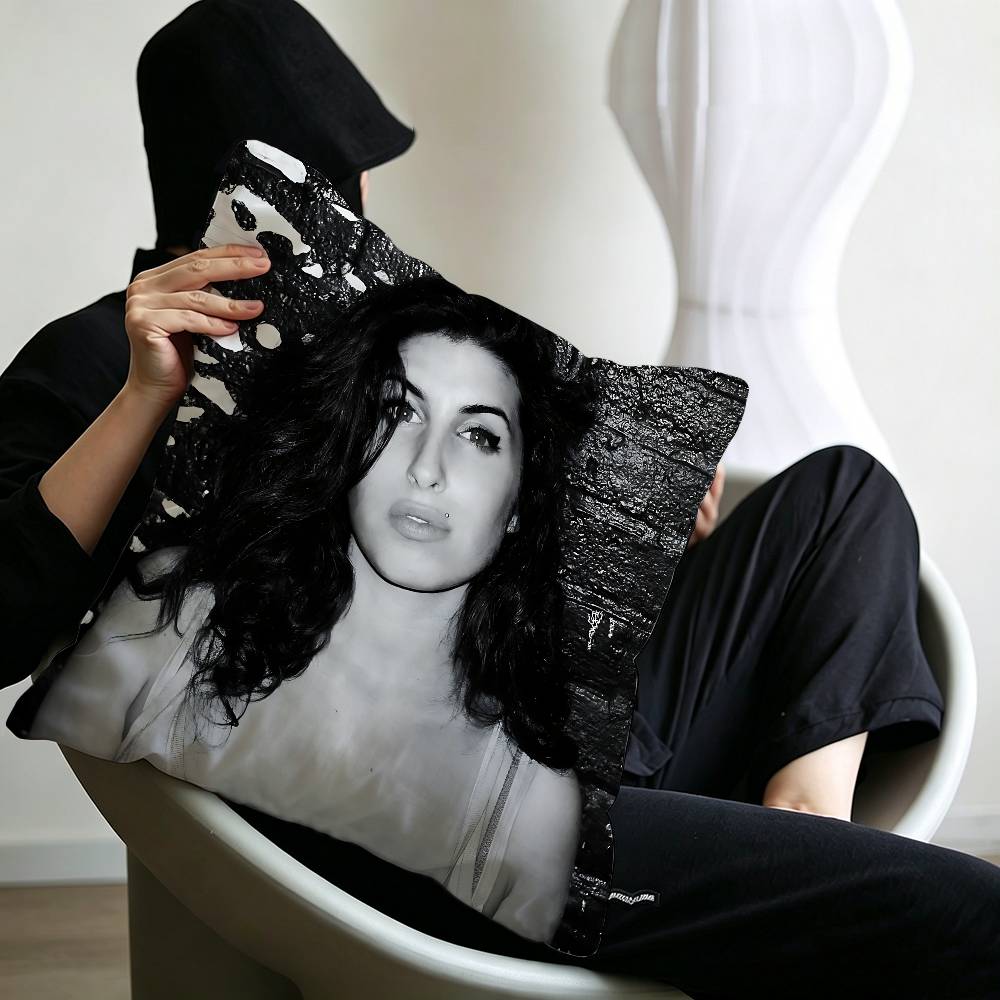 A-Amy W-Winehouse Singer Star Cushion Cover Car Throw Pillow Case For Sofa Car Christmas Gift 40x40cm 45x45cm