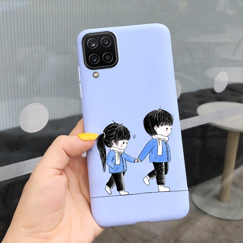 Für Samsung Galaxy A12 Hülle M12 F12 Cue Süßigkeiten Bemalte Abdeckung Weiche Silikon Handyhülle Für Samsung A12 M 12 GalaxyA12 Coque Bumper