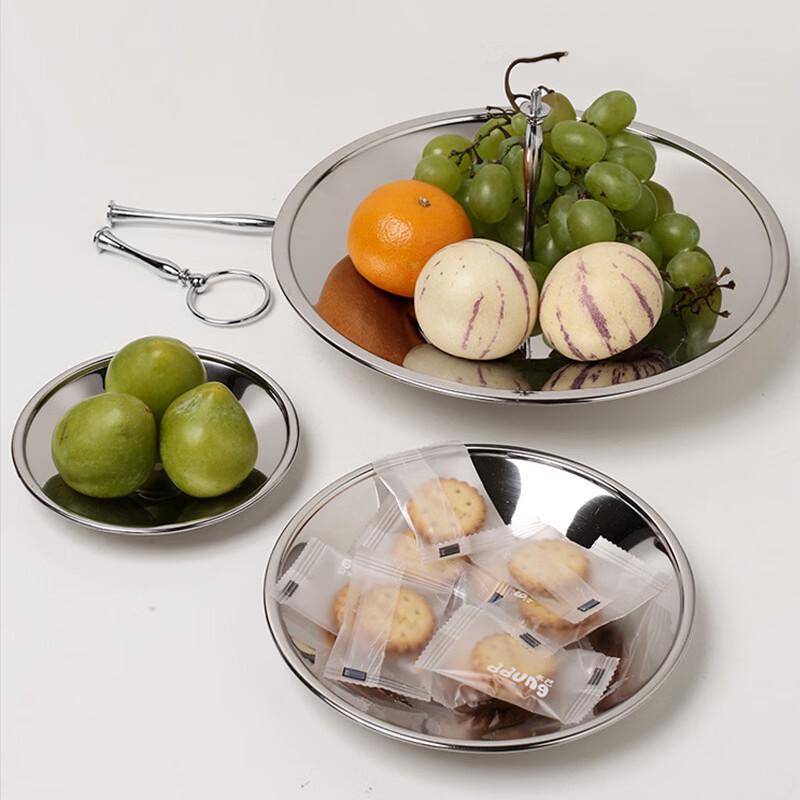 Abay Edelstahl Zweistöckige Obstschale