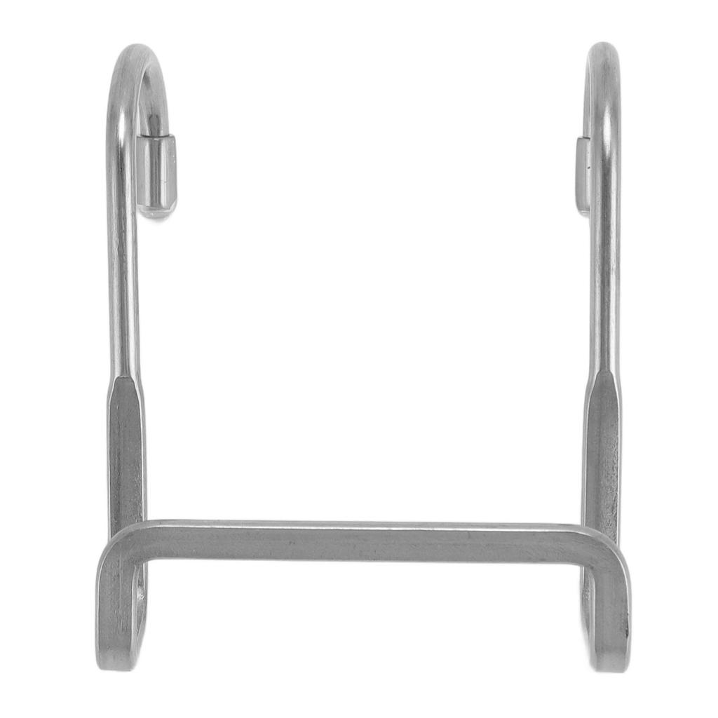 4PCS Double Hanging Hook Stainless Steel Strong Bearing Door Hanger Hook for Hats Clothes Towel