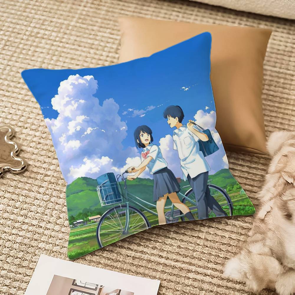 Your Name - Kimi no Na wa Pillow Case Anti-dustmite Invisible zipper Sofa Bed