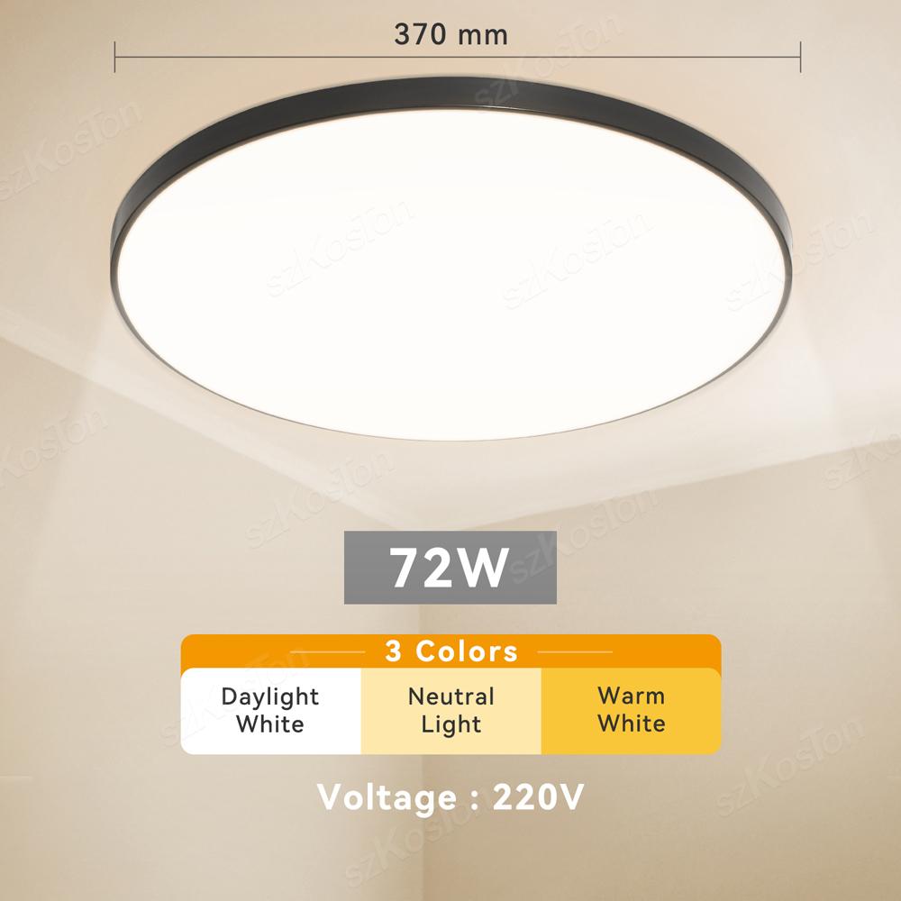 37 cm ultradünne LED-Deckenlampe, 3 Farben, LED-Leuchten, Raumdekor, Innendeckenleuchte für Küche, Schlafzimmer, Wohnzimmer, Badezimmer