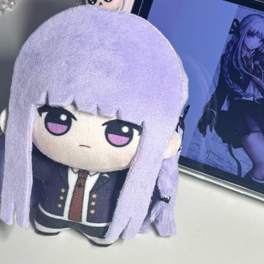 10cm Danganronpa Plüschtier Schlüsselanhänger Kirigiri Kyoko Nanami Chiaki Schlüsselanhänger Cosplay Plüschtier Körper Cartoon Requisiten Geschenk