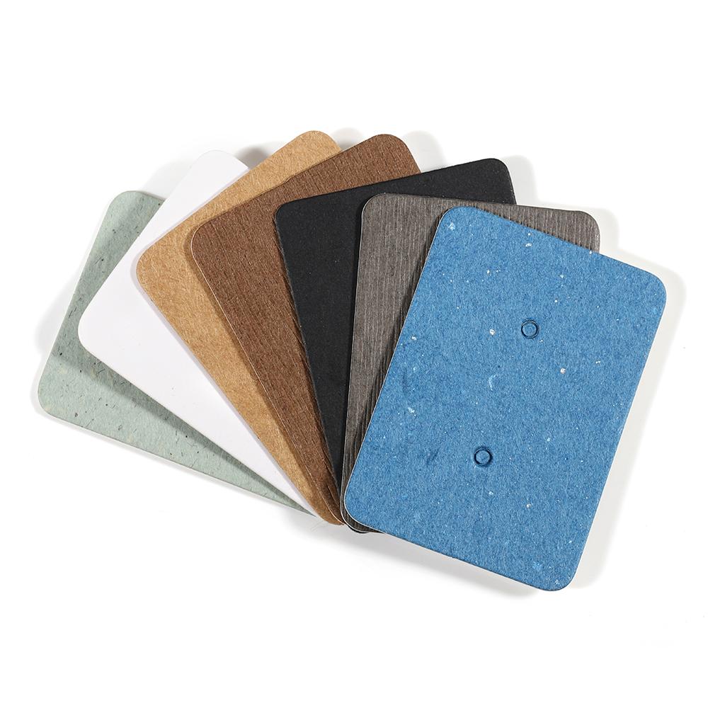 50-100 pièces 2,5x3,5 cm Boucles d'oreilles Carte Support d'affichage pour boucles d'oreilles Carte d'emballage Carton vierge Papier kraft Étiquette de prix pour bijoux DIY Cadeau