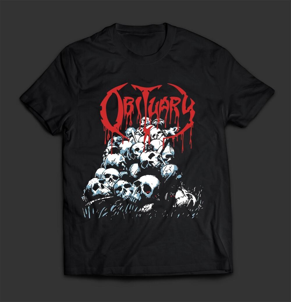 OBITUARY Band Cause of Death Cotton Black All Size T Shirt For Men TU131 XXXXL