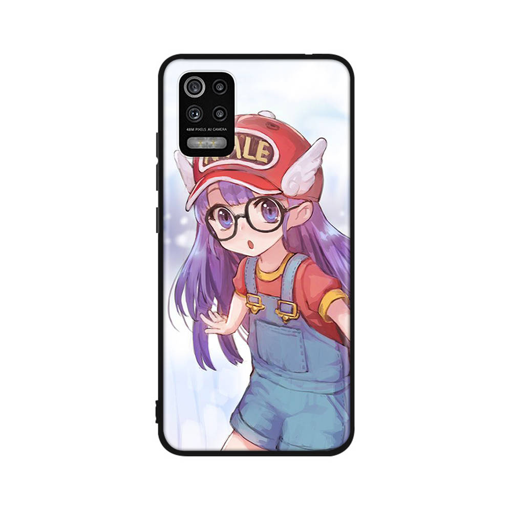 DT34 Dr. Slump Arale Case for iPhone 16 15 Plus 14 13 12 11 Pro 8 7 6S 6 SE 5S X XR XS Max Realme C30 C33 C31 9I Huawei P30 Black Soft Cover