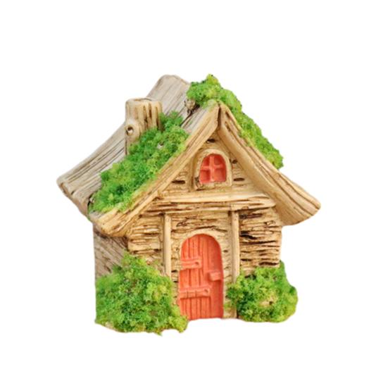 Mini Cartoon House Figurine Miniature Road Sign Chair Stone Letter Box Mushroom Statue House Micro Landscape Fairy Garden Decoration
