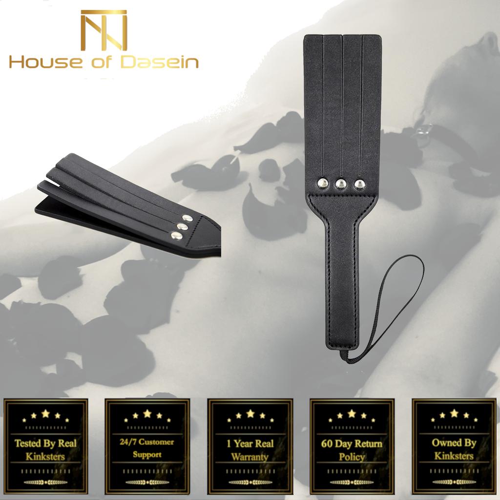 Leather Spanking Paddle Double Layer Sex Whip  Fetish Restraints Paddles