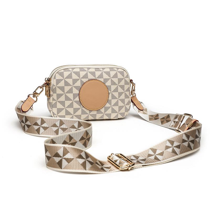 Spring and Summer Fashion Printed Single Shoulder Small Square Bag Casual Versatile Wide Shoulder Strap Crossbody Bag Fashionable Single Shoulder