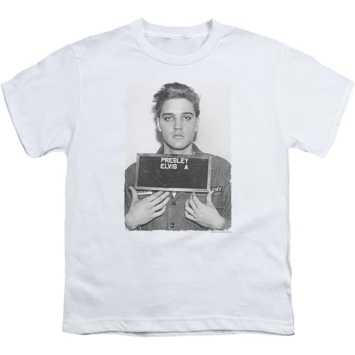 

Elvis Presley - Youth Army Mug Shot T-Shirt XXXXXL білий