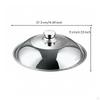 Universal Round Pot Lid Steam Vent Domed Mirror Finish Cookware for Cooking, Kitchen 28CM