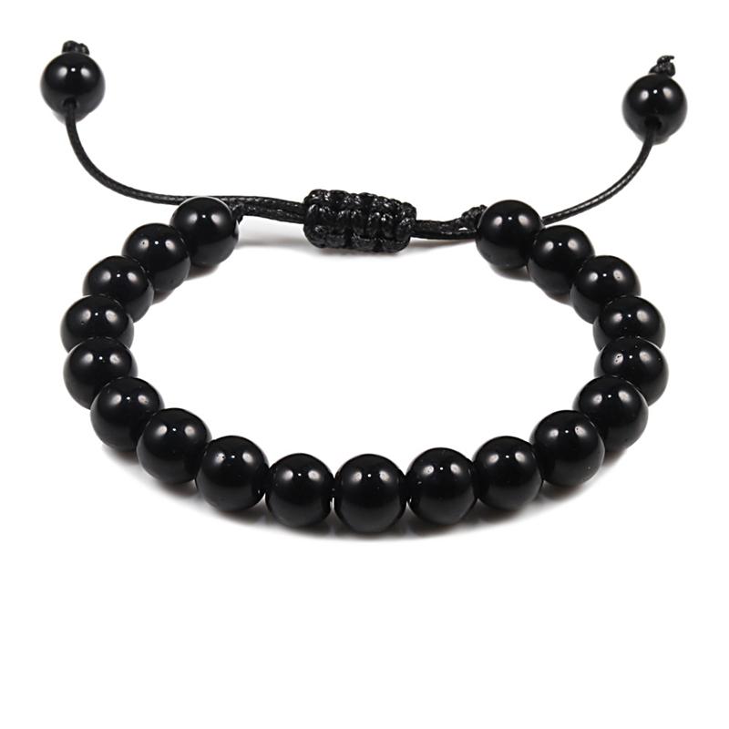Classic 8MM Tiger Eyes Natural Stone Beads Bracelets for Men Women Bracelet Bangles Braided Rope Handmade Wristband Yoga Jewelry