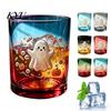 Spooky Pumpkin Party Cups Halloween Ghost Glass Cup, Colorful Gradient Aesthetic Tumbler with Decorative Holiday Drinkware Skull Print, Drinkware,