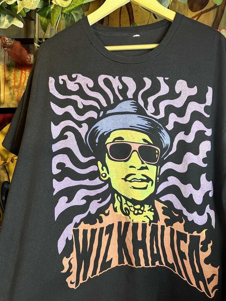 Винтажная футболка Wiz Khalifa Tippy с принтом по всей поверхности, репринт, унисекс S